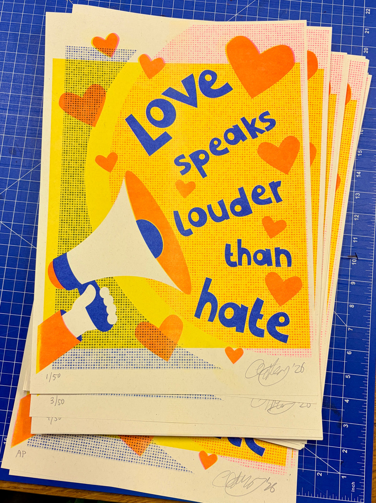 Love Speaks Louder - Riso Print