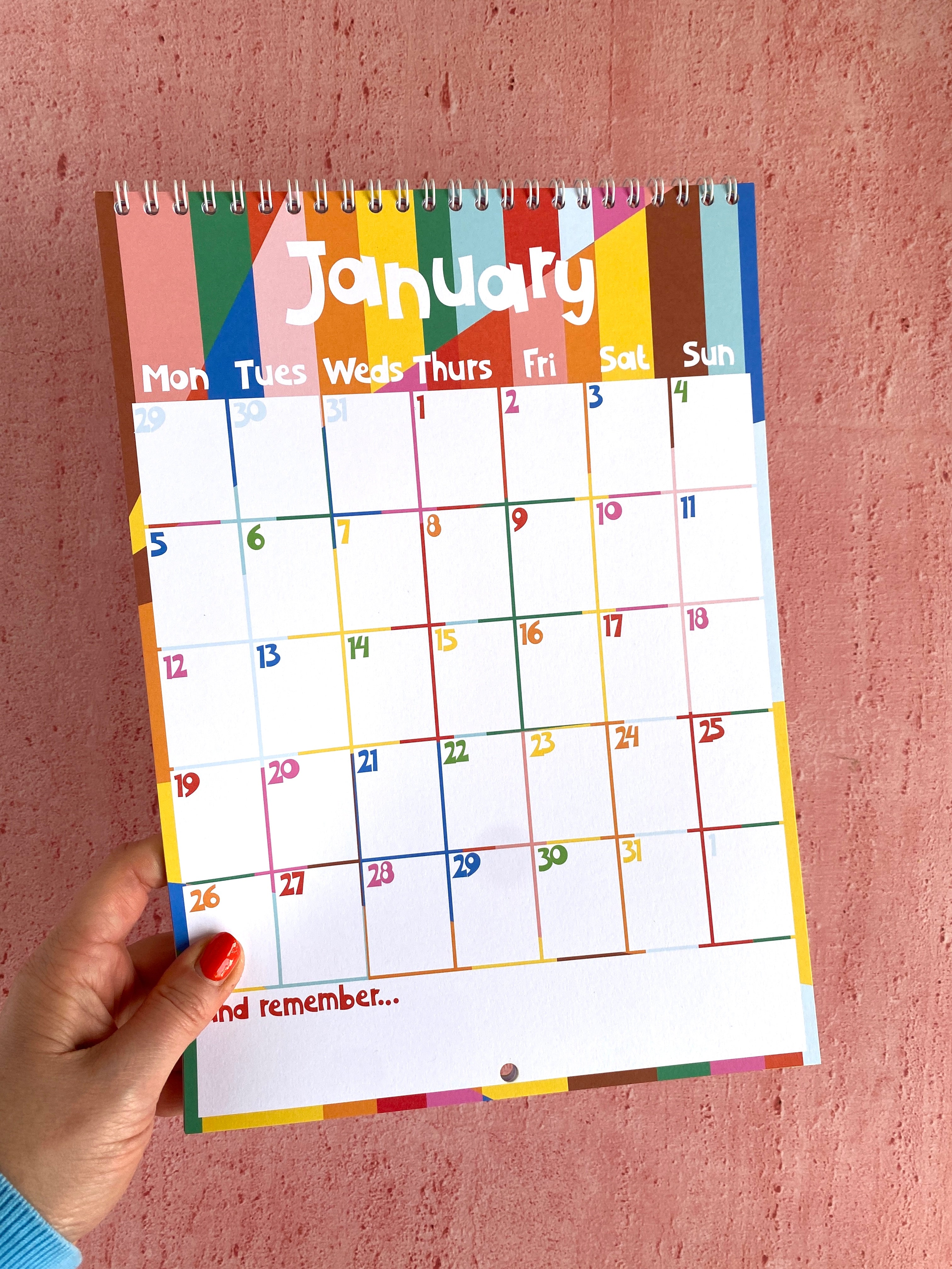Colourful 2026 Calendar