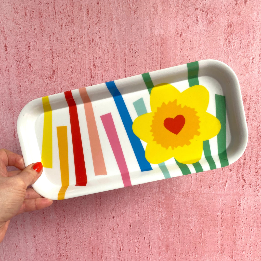 New! Daffodil Melamine Tray
