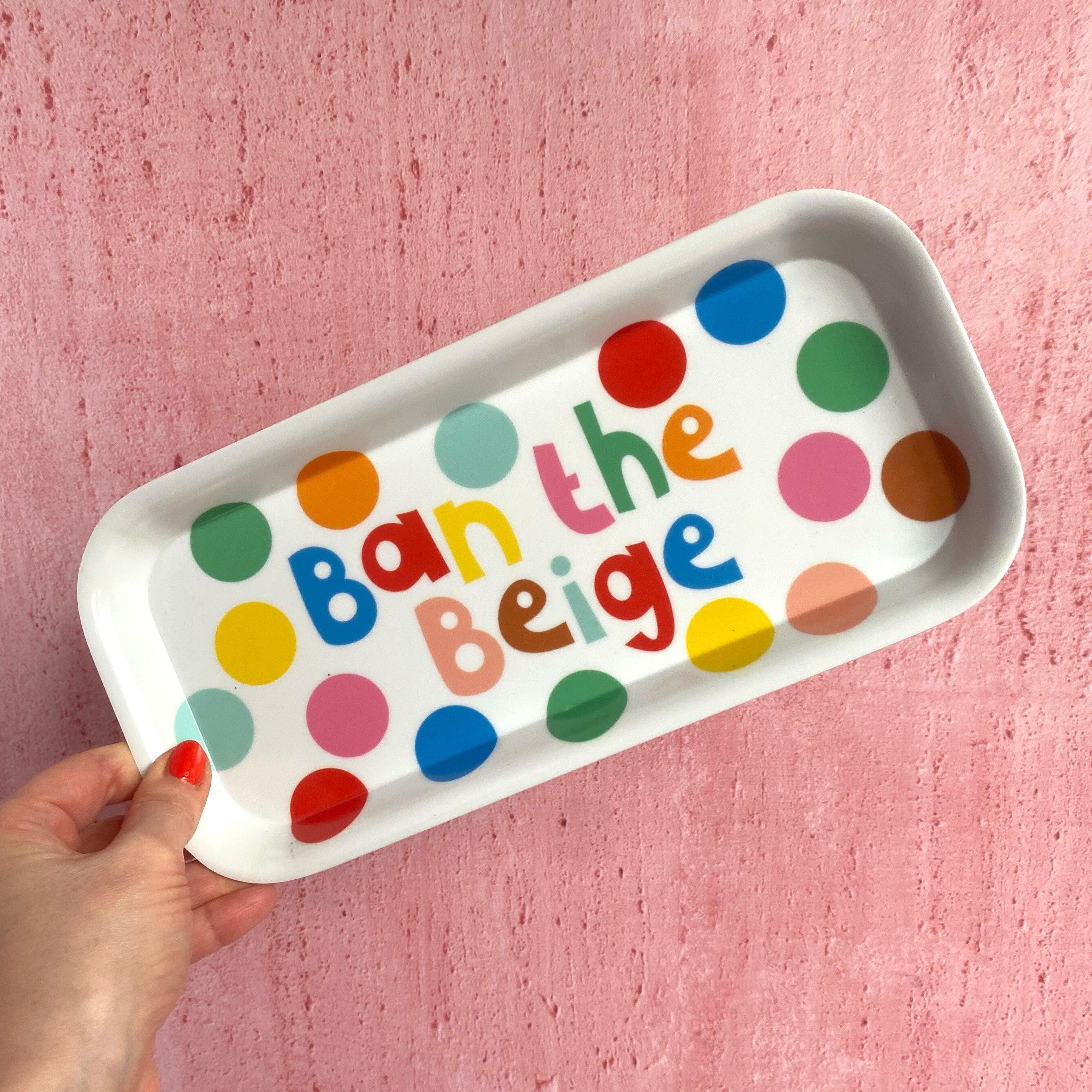 New! Ban The Beige Melamine Tray