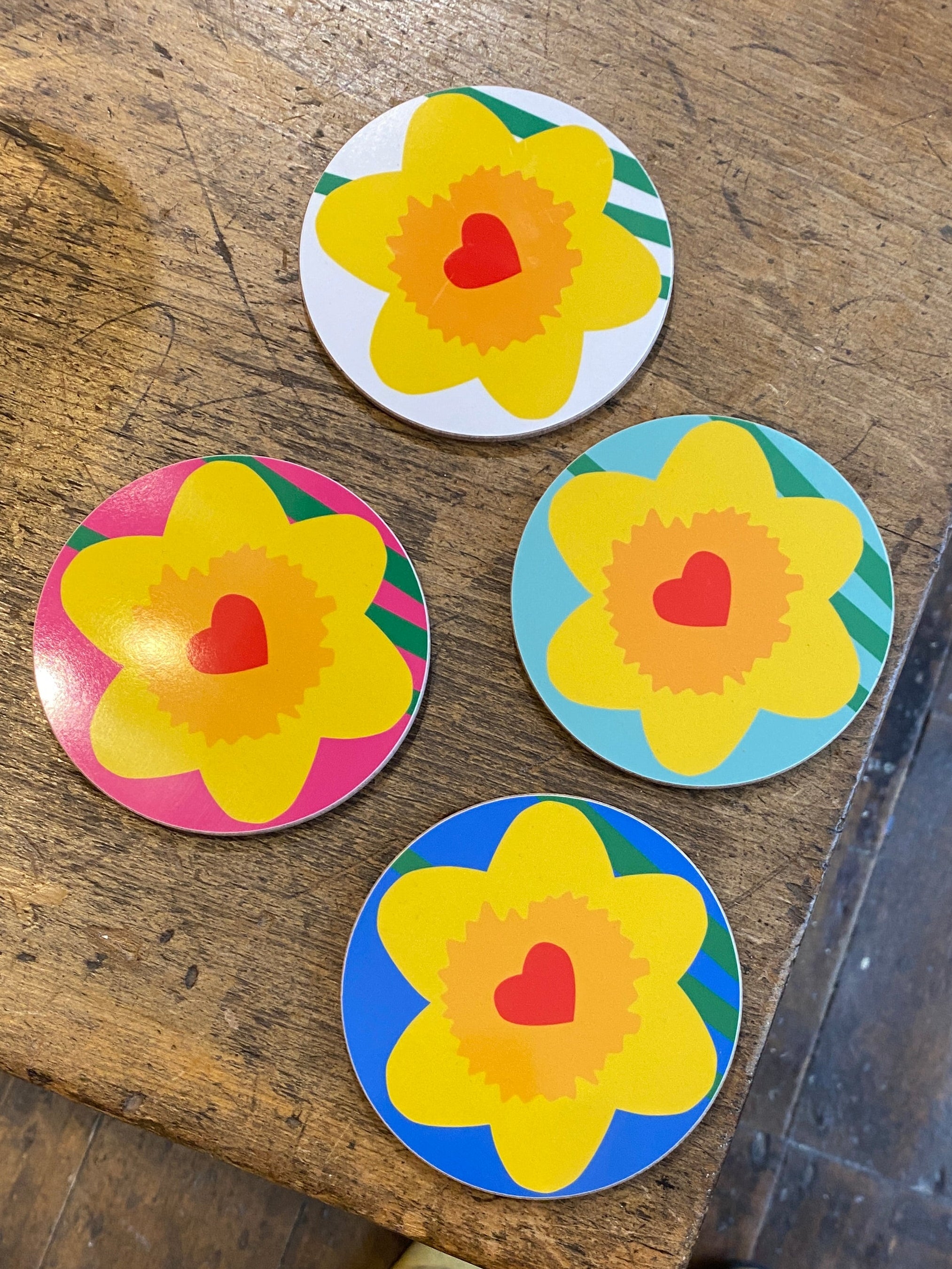Daffodil Melamine Coaster Set