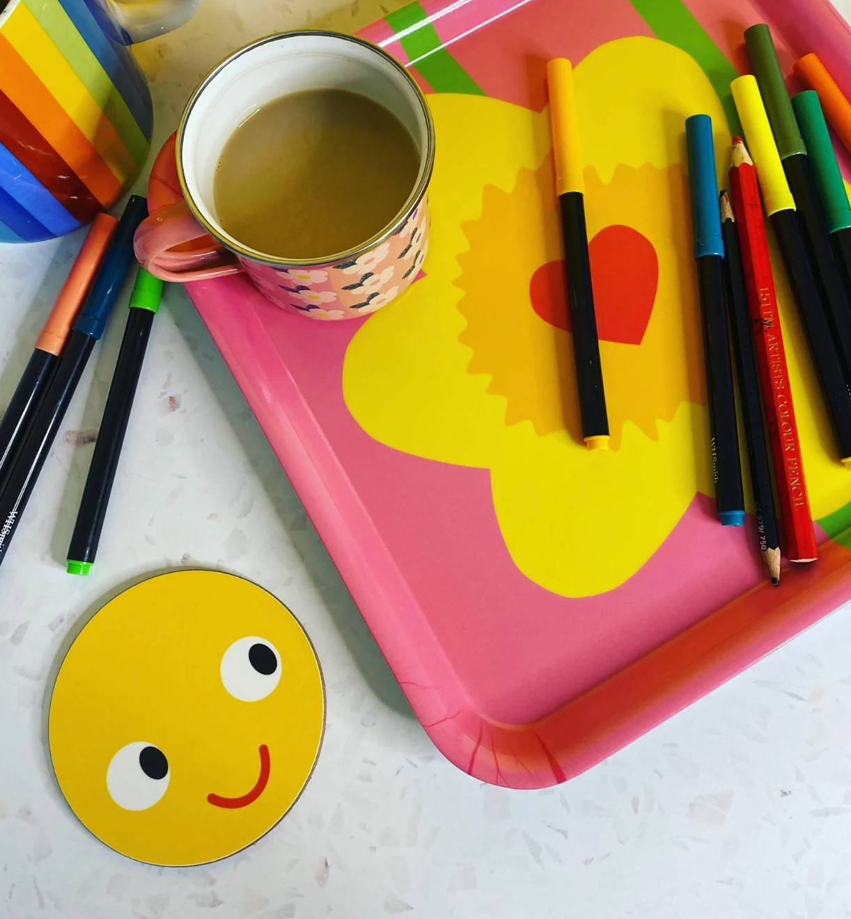 Smile! Melamine Coaster