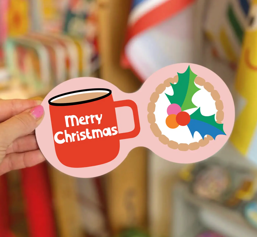 Merry Christmas Double Coaster Pale Pink | Limited Edition