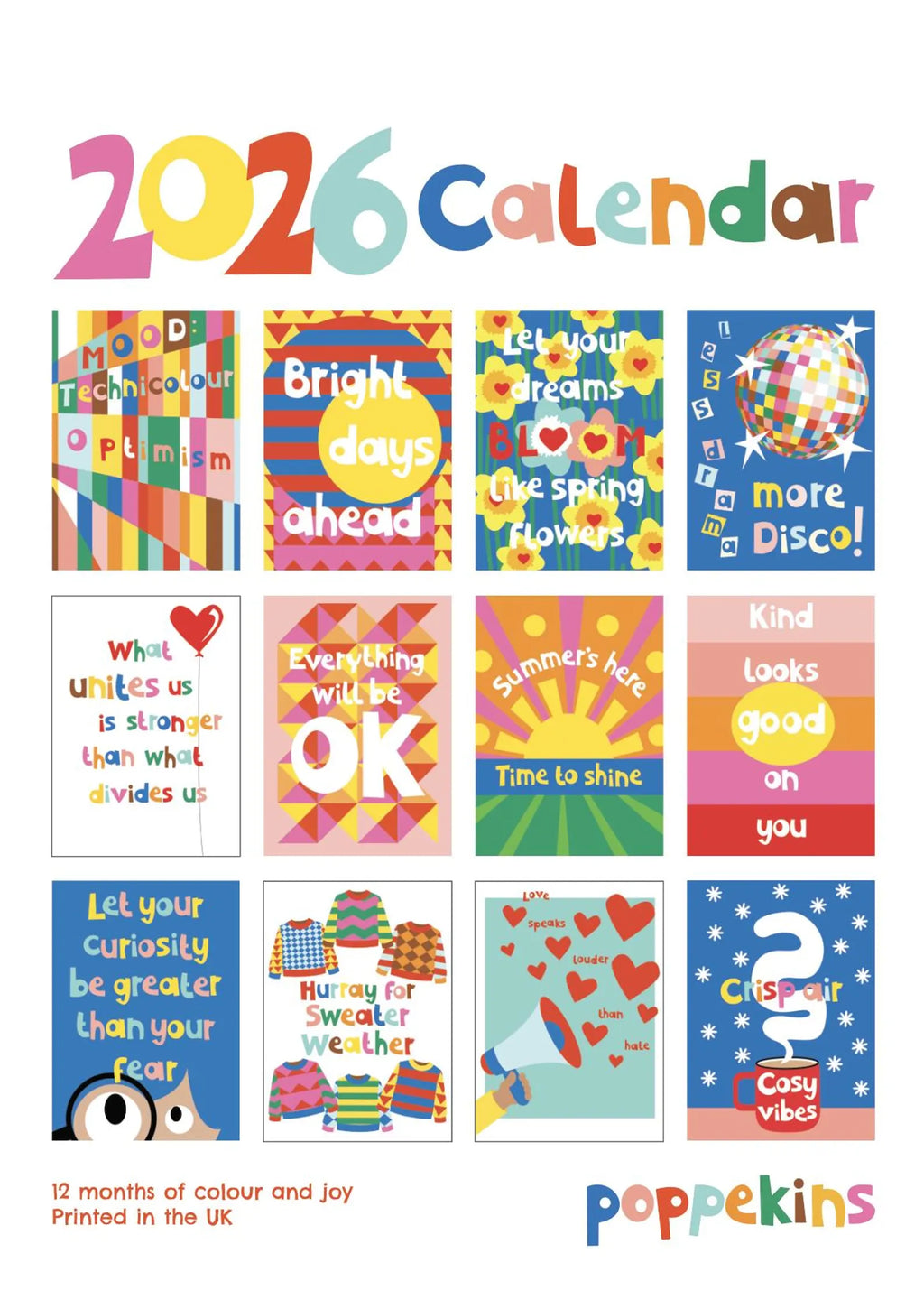Colourful 2026 Calendar