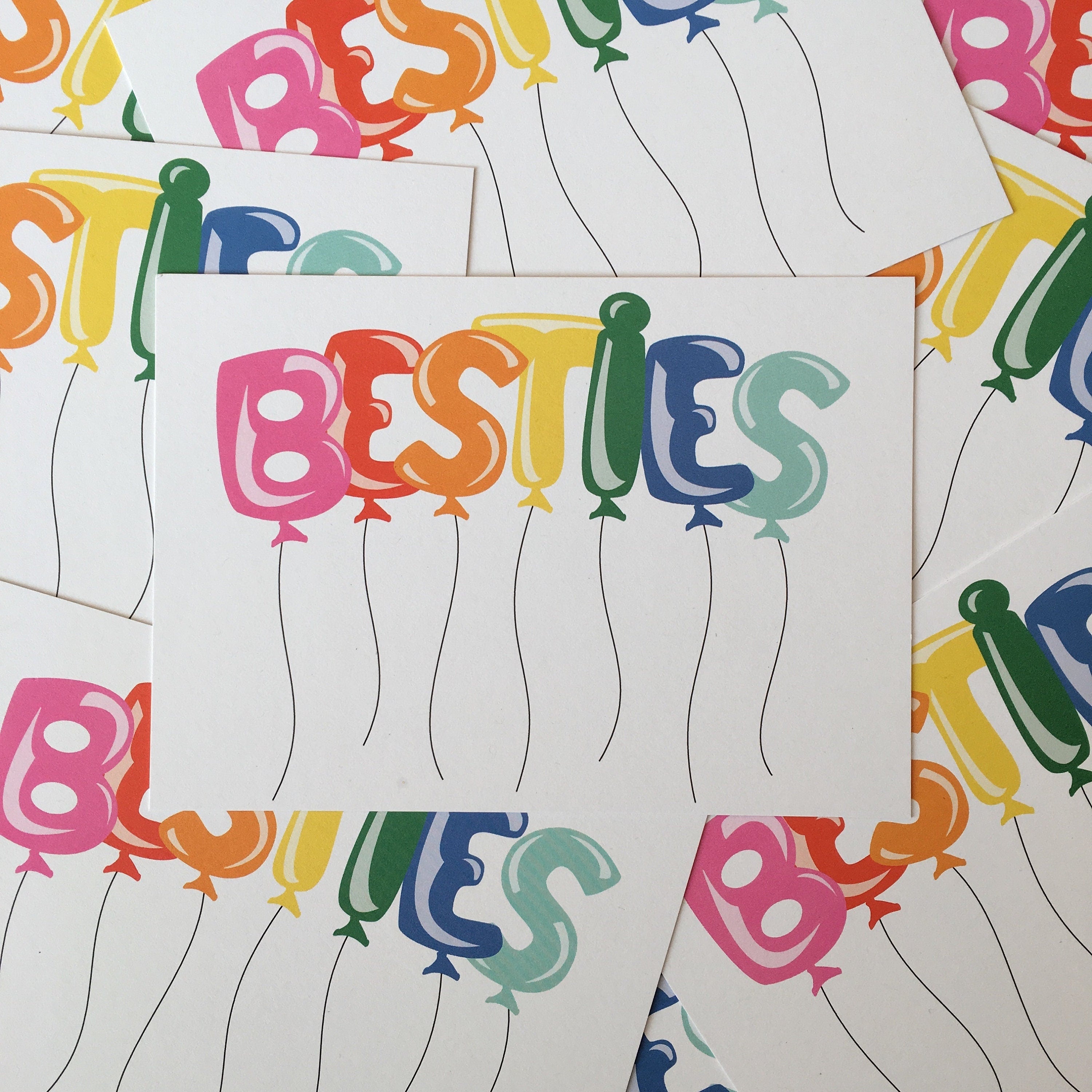 SALE! Rainbow Postcard BESTIES