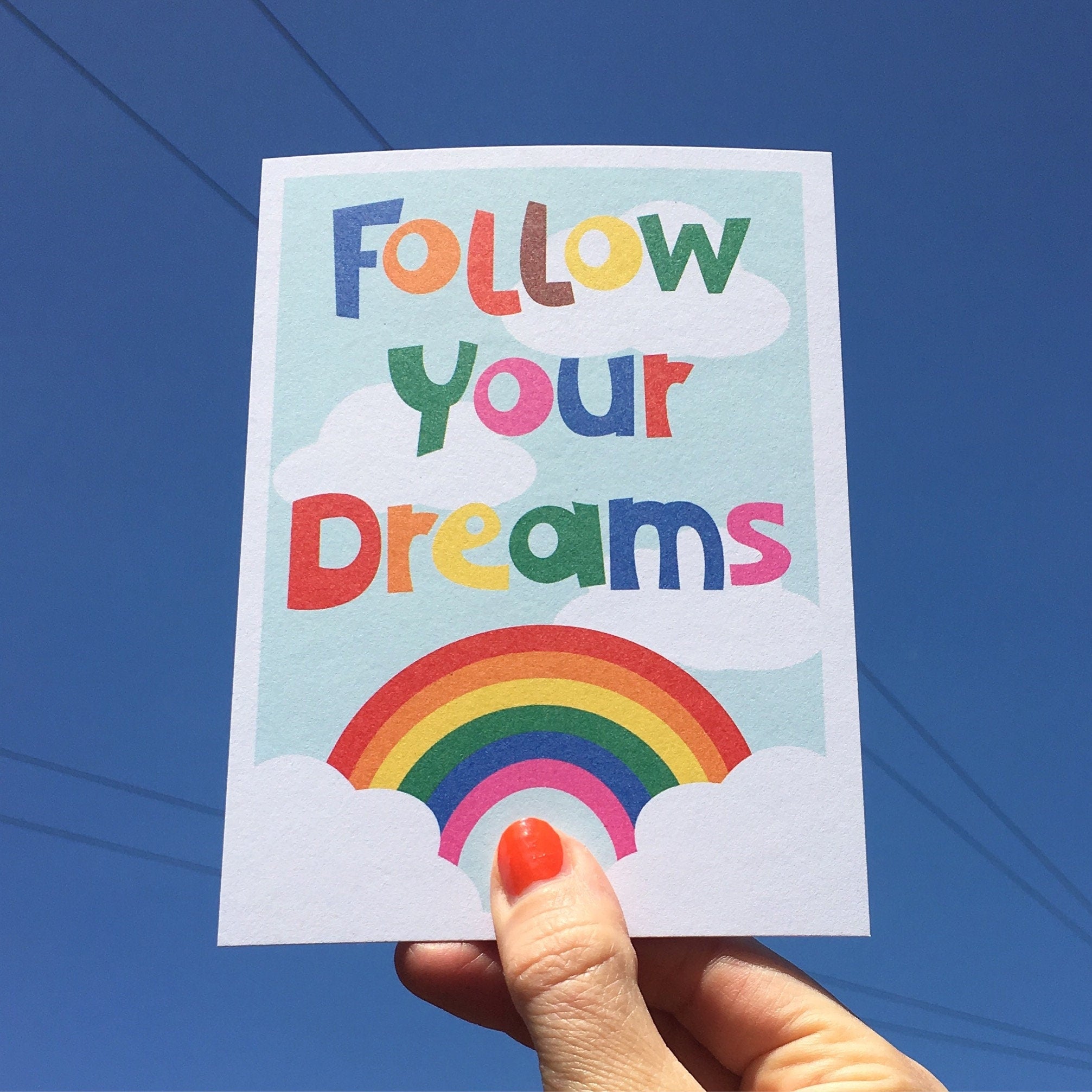 Rainbow Postcard | "Follow your Dreams"