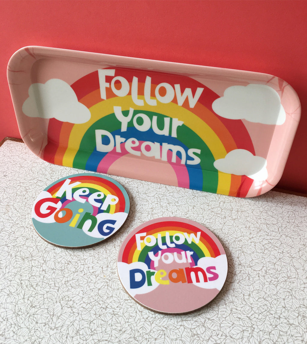 Motivational Melamine Tray and Coaster Set - Limited Edition