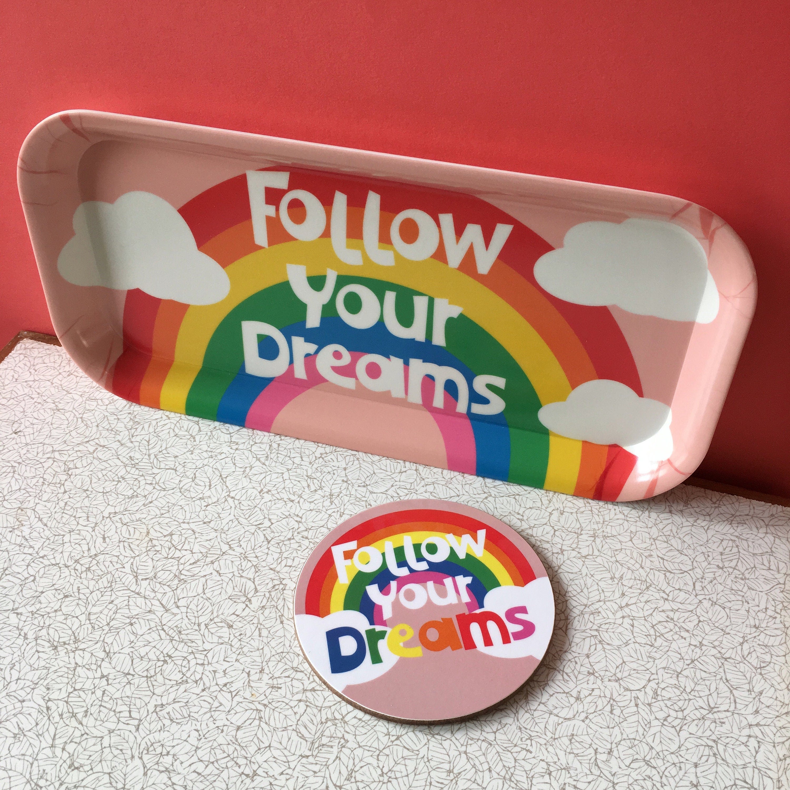 Motivational Melamine Tray and Coaster Set - Limited Edition