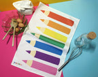 Fun Tea Towel - Rainbow Pencils
