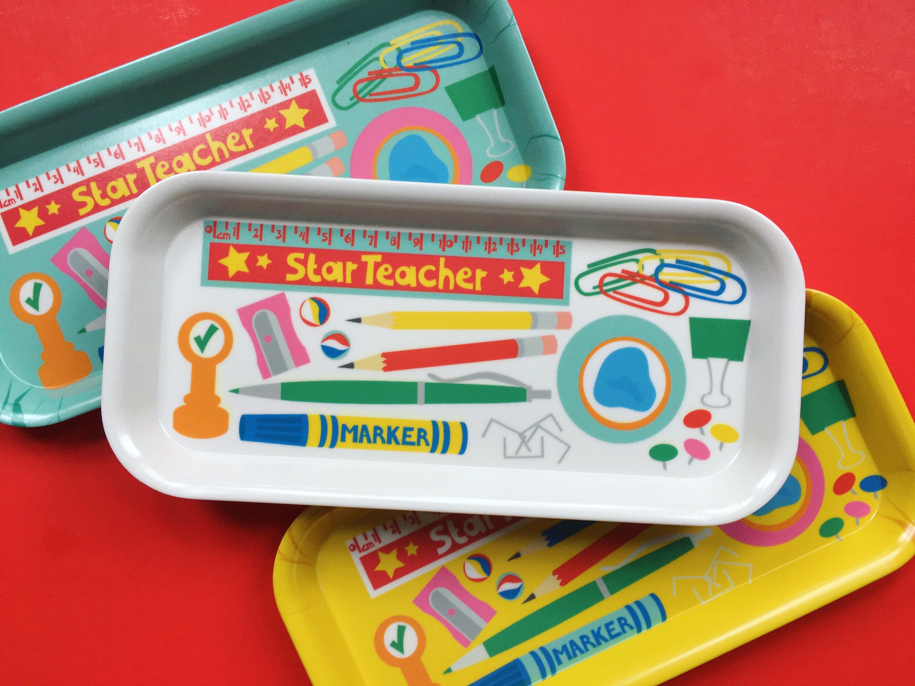 Star Teacher Tray - Melamine desk tidy - Made in the UK