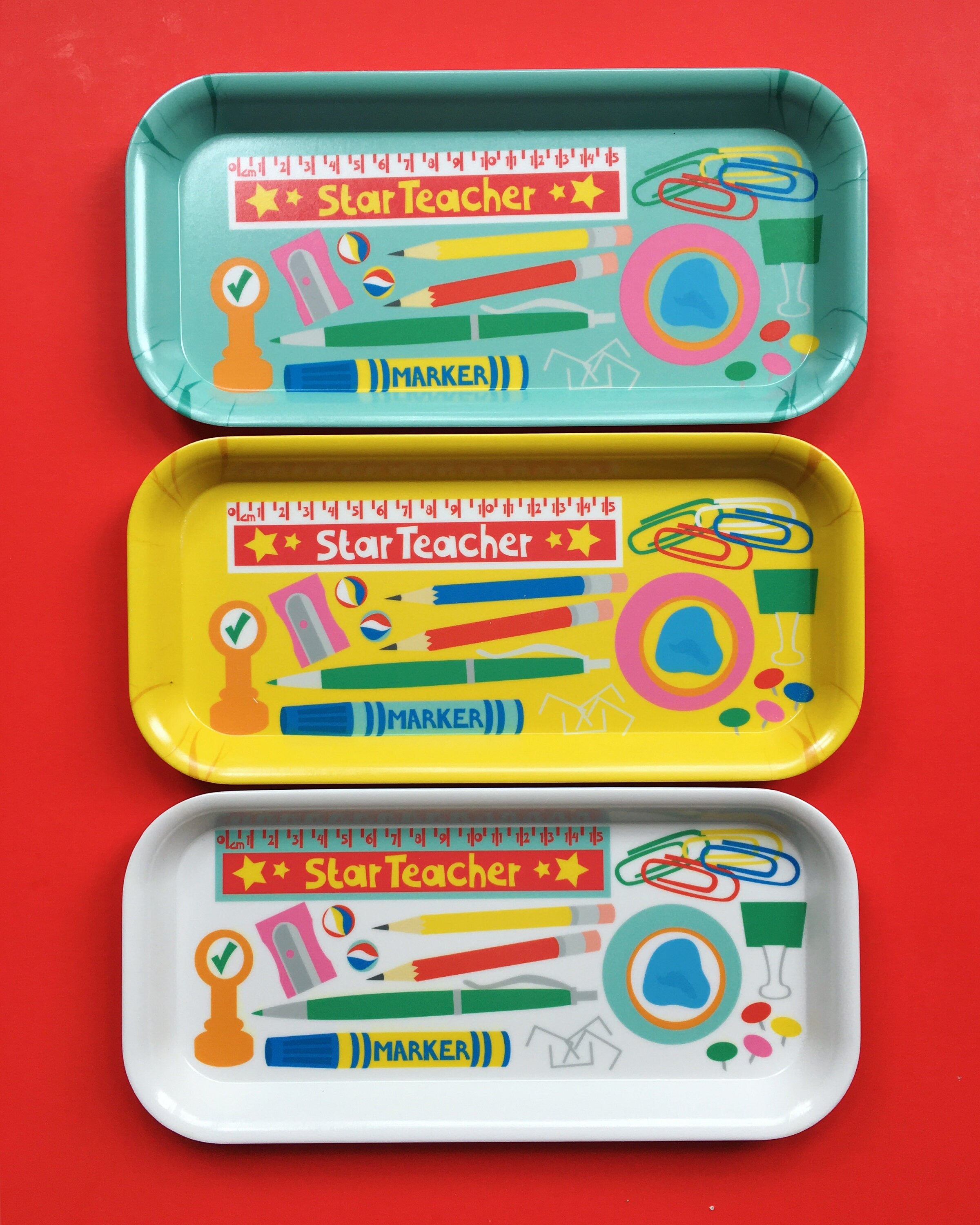 Star Teacher Tray - Melamine desk tidy - Made in the UK