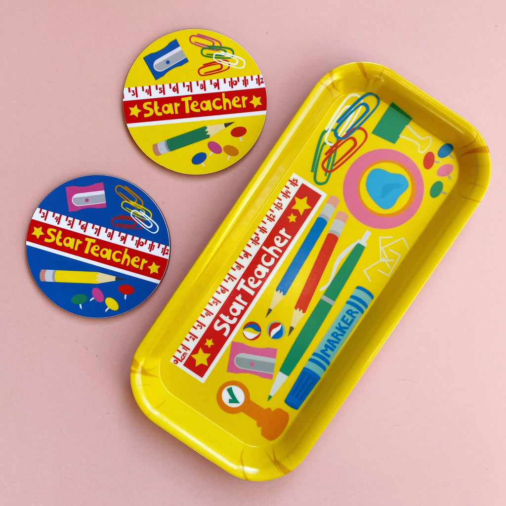 Teacher's gift set Tray and Coaster