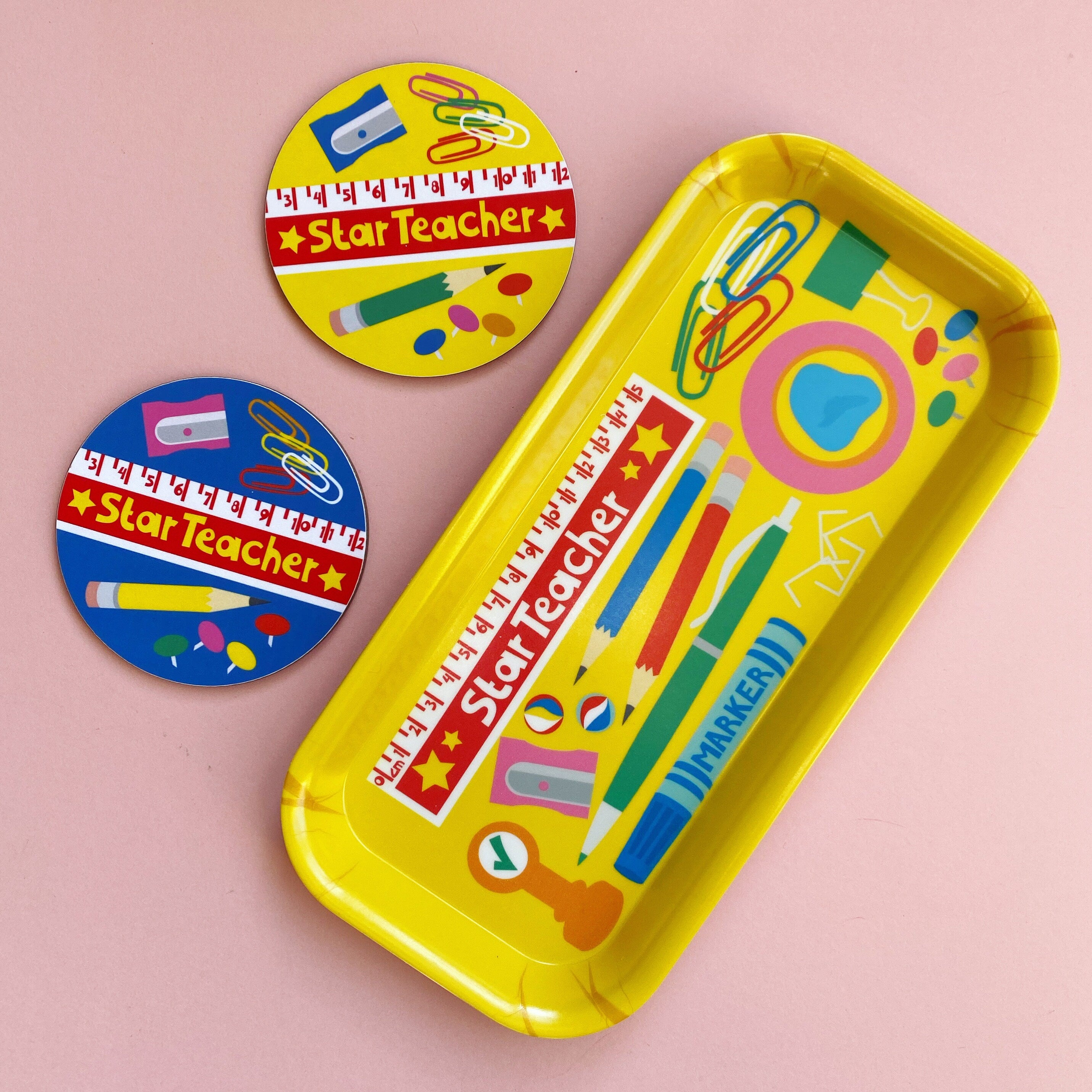 Teacher's gift set Tray and Coaster