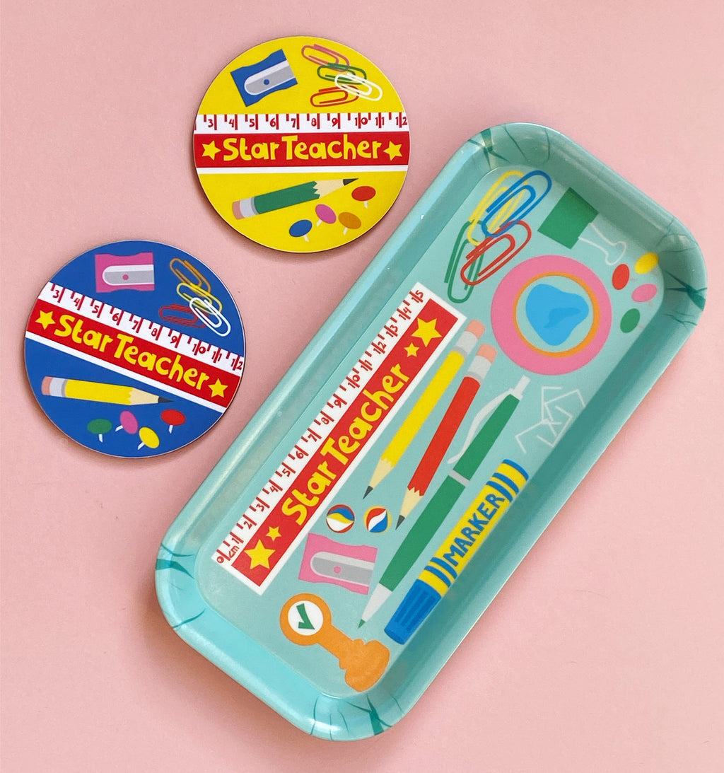 Teacher's gift set Tray and Coaster