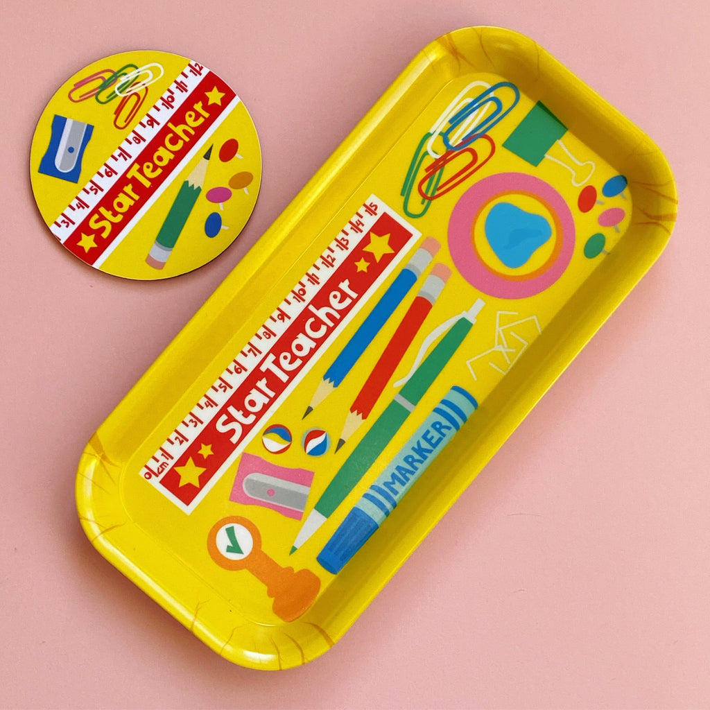 Teacher's gift set Tray and Coaster