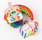 Two piece rainbow kitchen set - Tea towel and chopping board