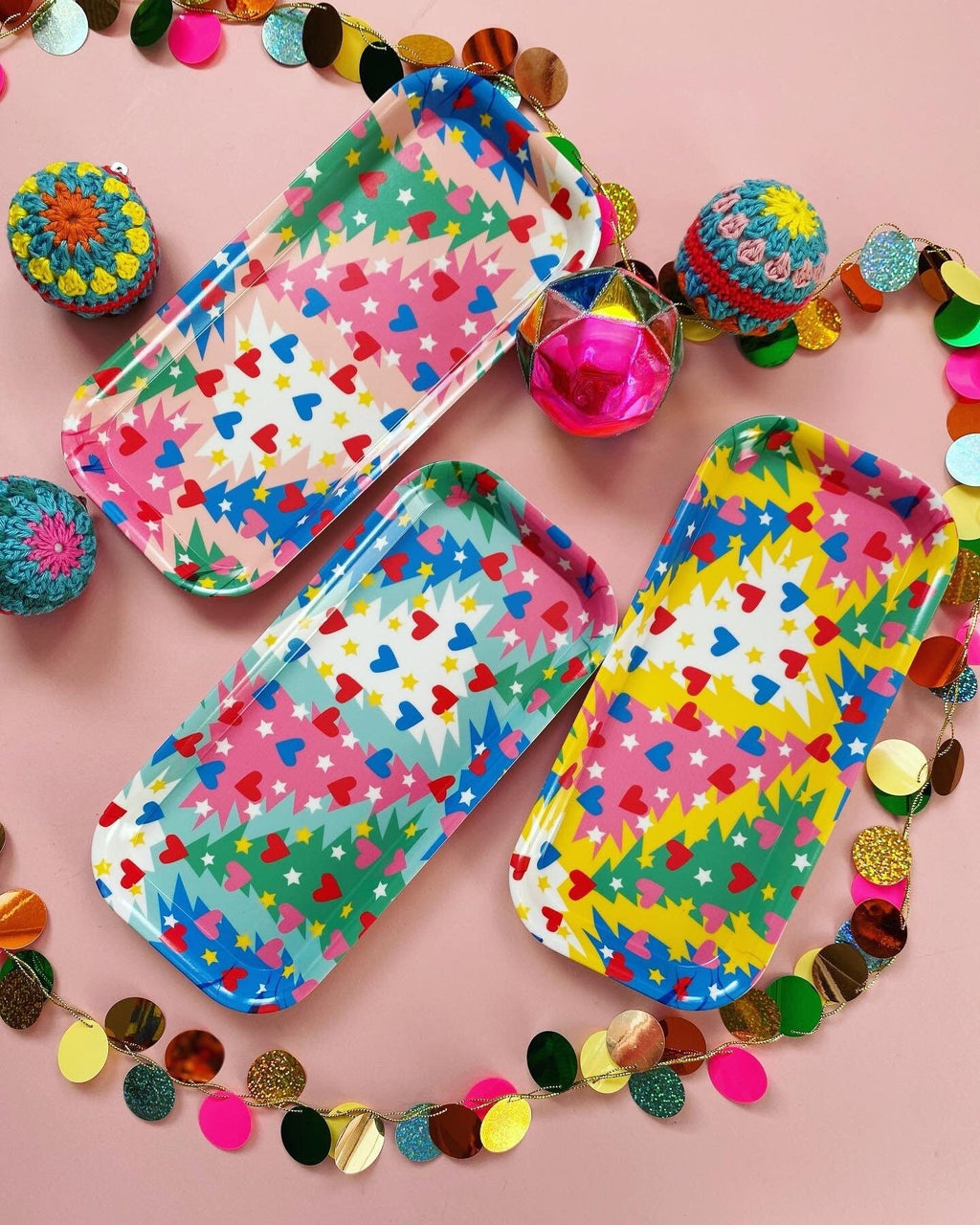 Christmas Trees Melamine Tray