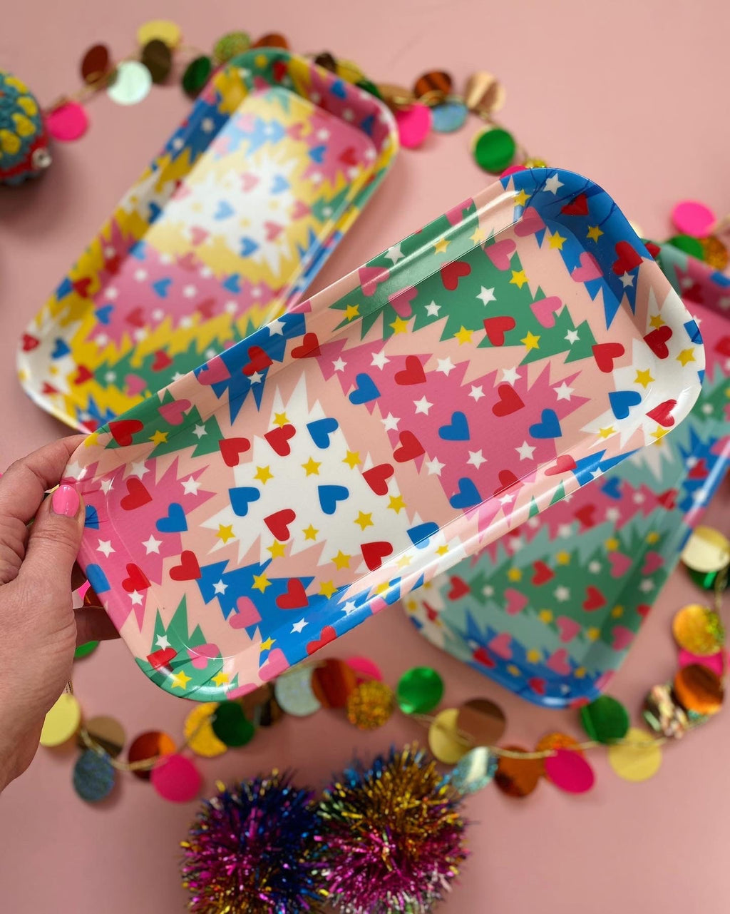 Christmas Trees Melamine Tray