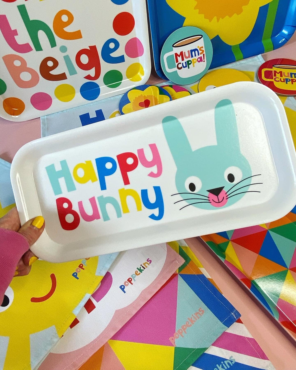 Melamine Tray - Happy Bunny!
