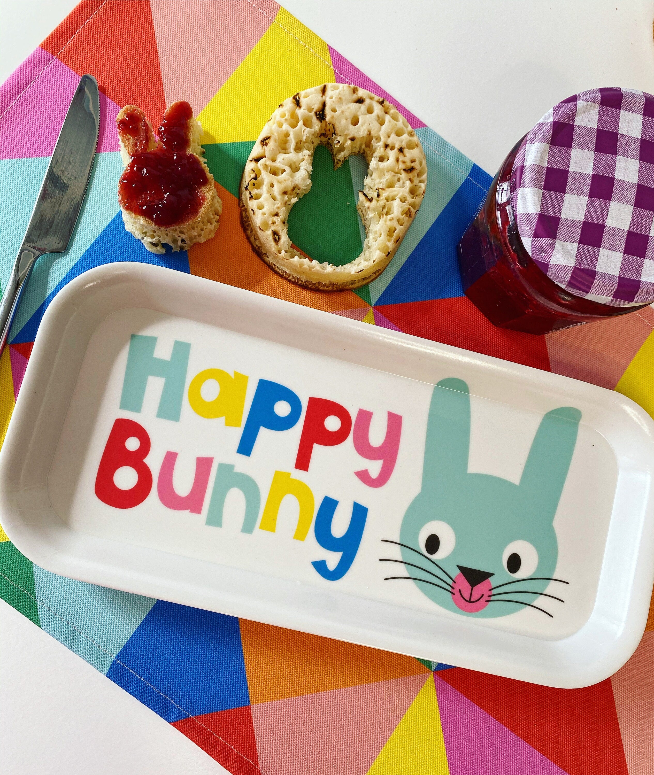 Melamine Tray - Happy Bunny!