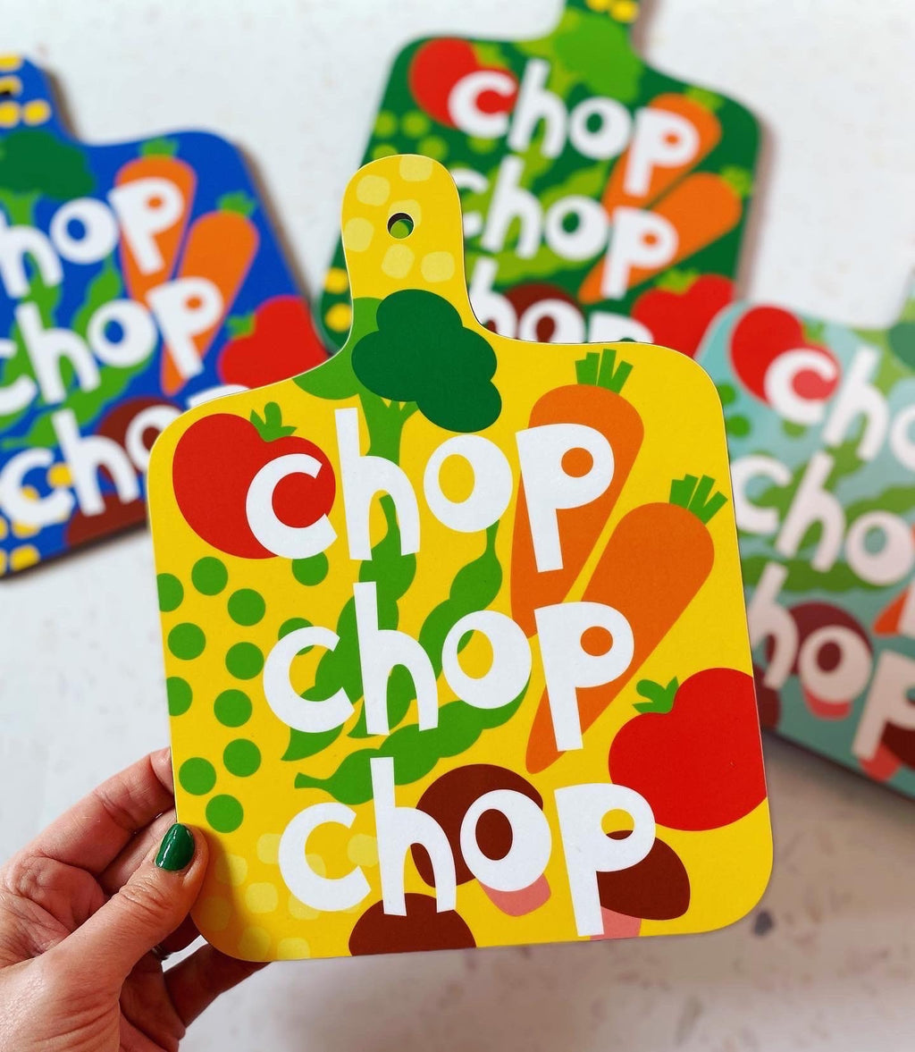 Chop Chop Chopping Board with vegetable design