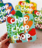 Chop Chop Chopping Board with vegetable design