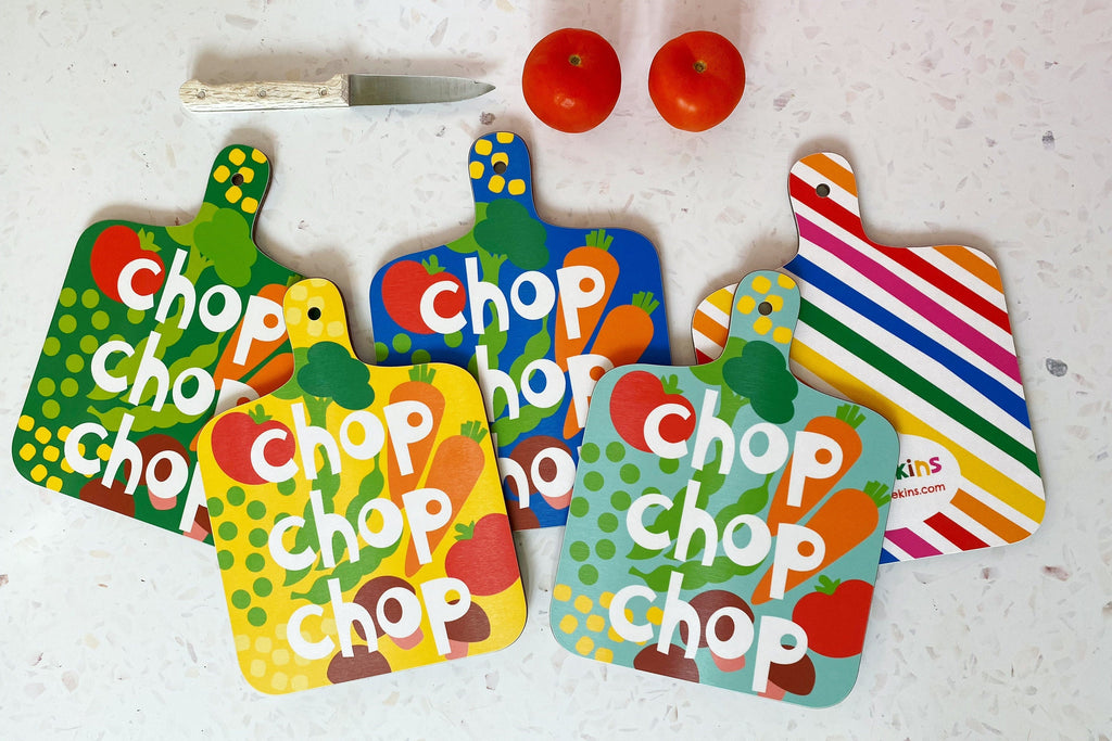Chop Chop Chopping Board with vegetable design