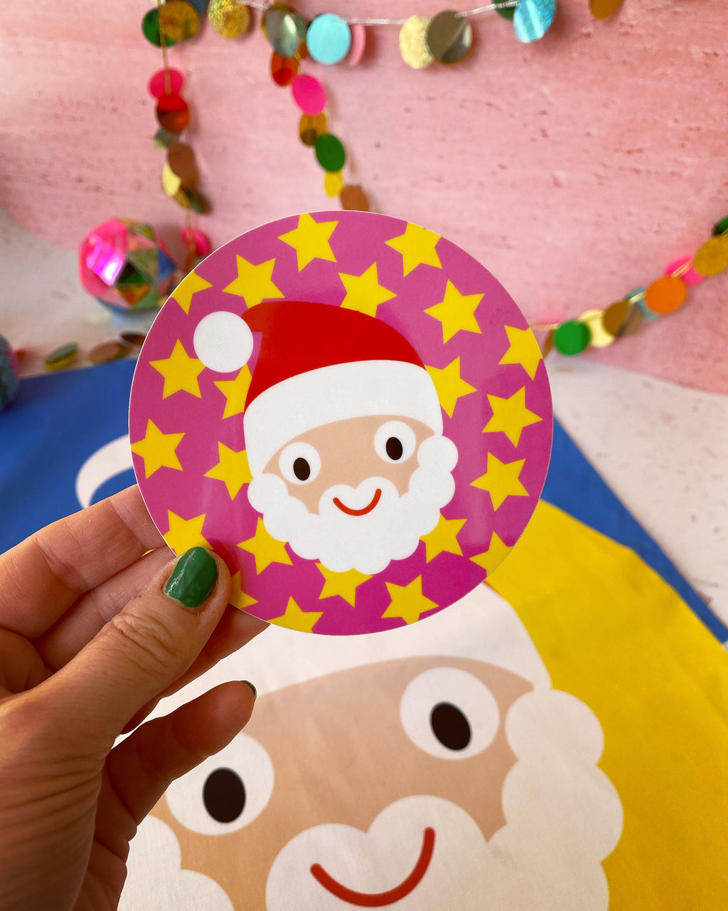 Starry Santa Christmas Coaster