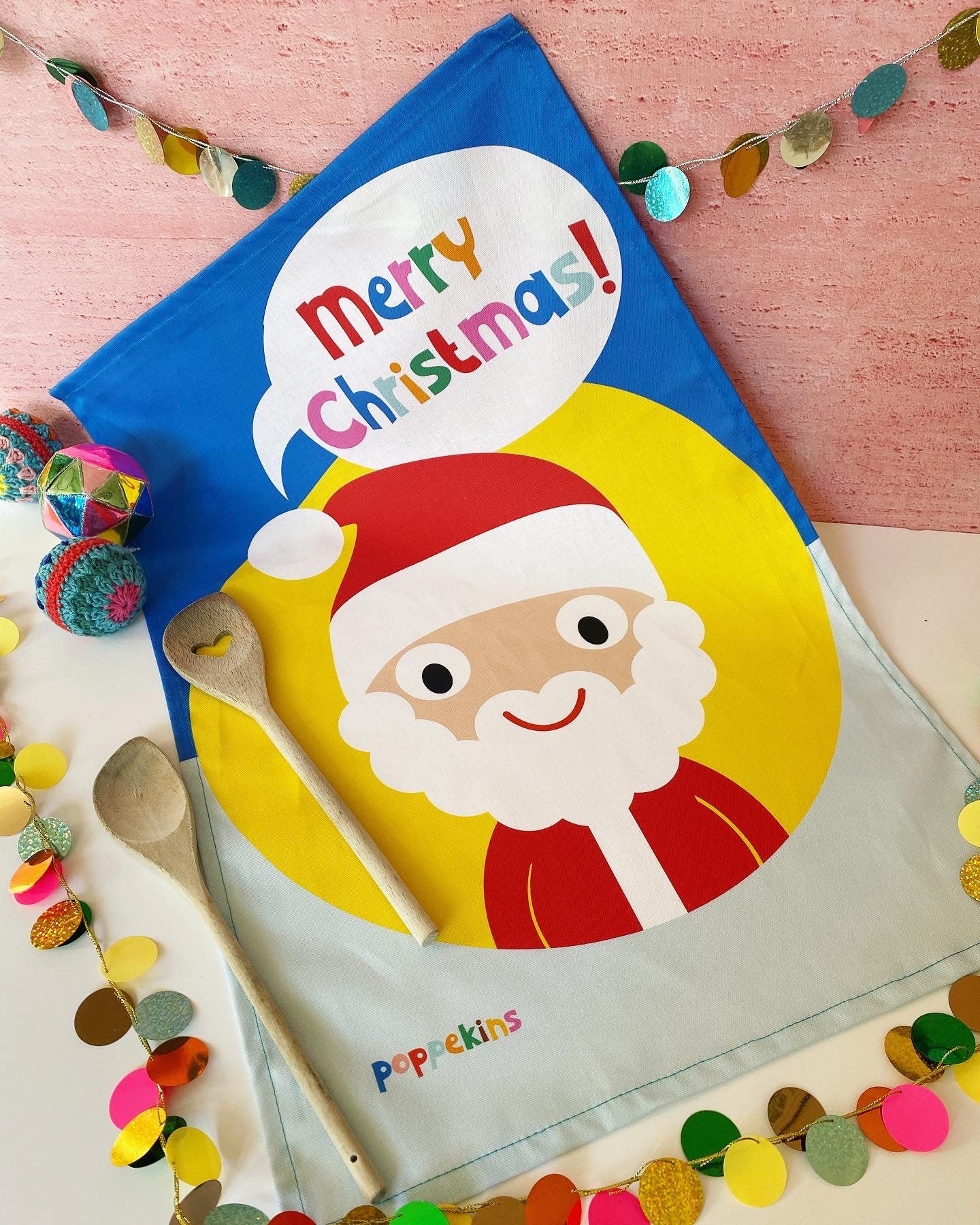 Father Christmas Tea Towel