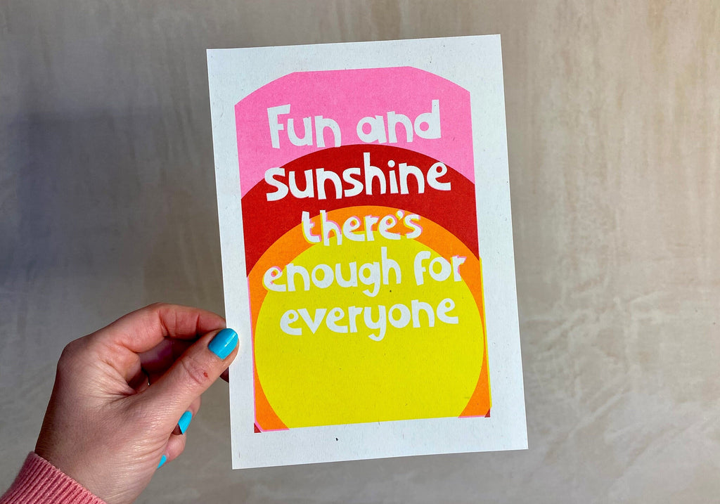 Bright Riso print | Fun and Sunshine
