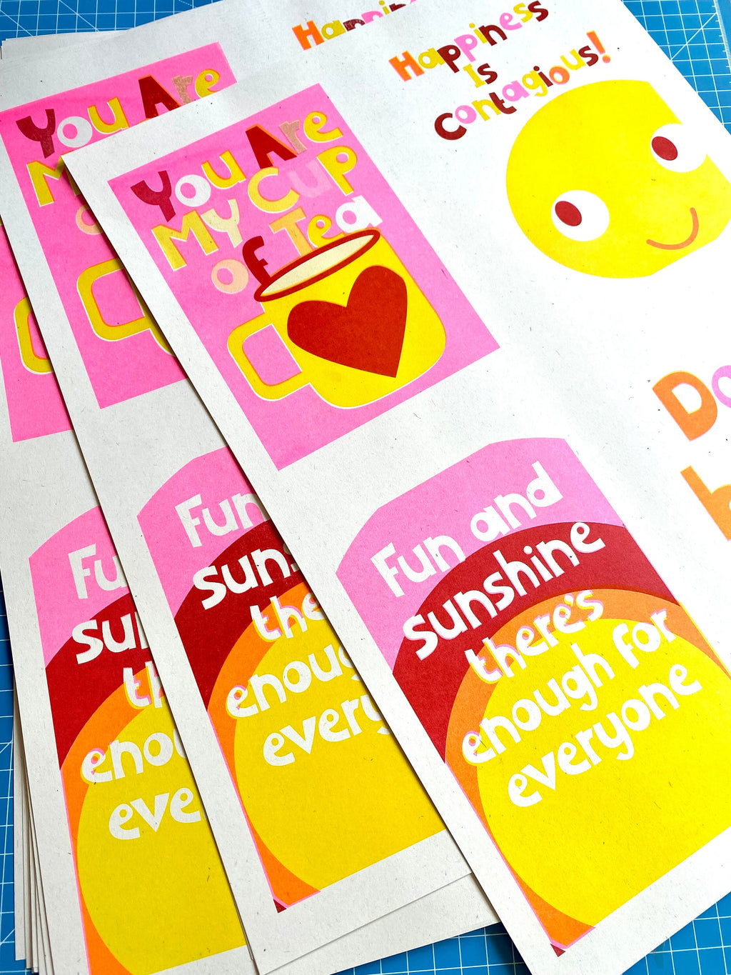 Bright Riso print | You are my cup of Tea