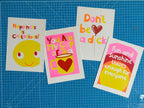 Bright Riso print | Don't be a d*ck