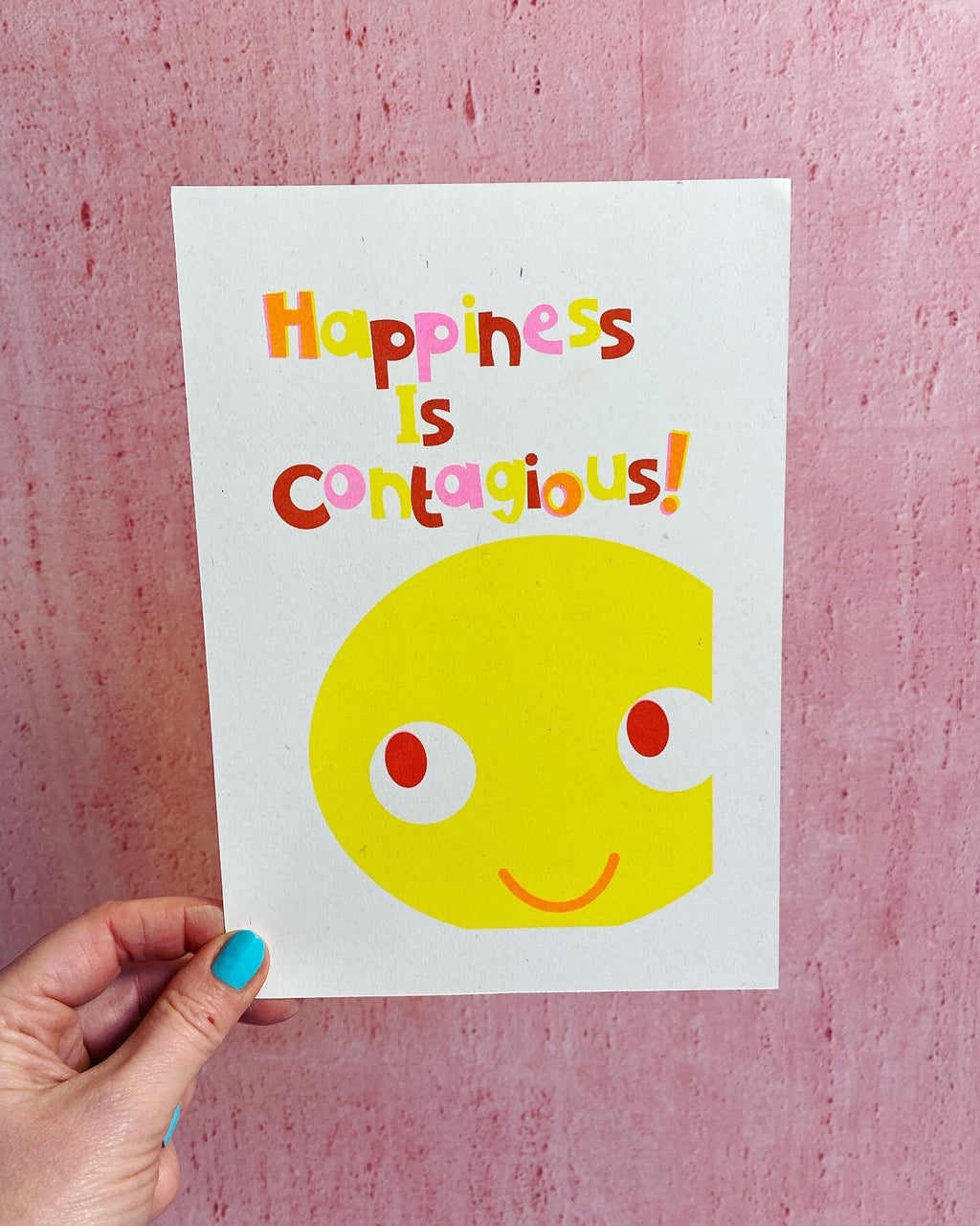 Bright Riso print | Happiness Is Contagious