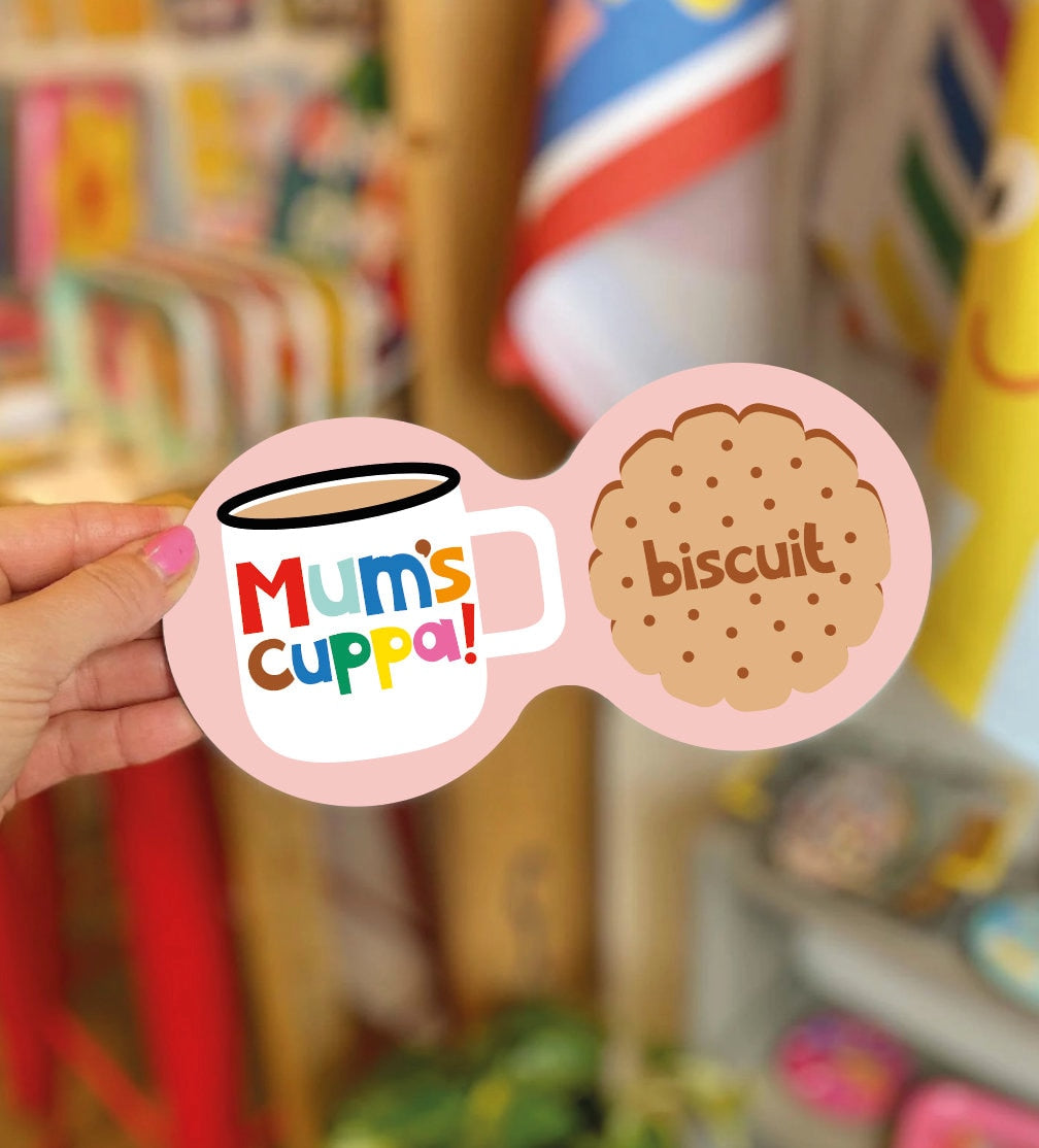 Mum's Cuppa and Biscuit Double Coaster