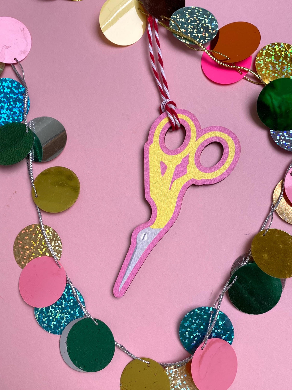 Sewing scissors tree decoration