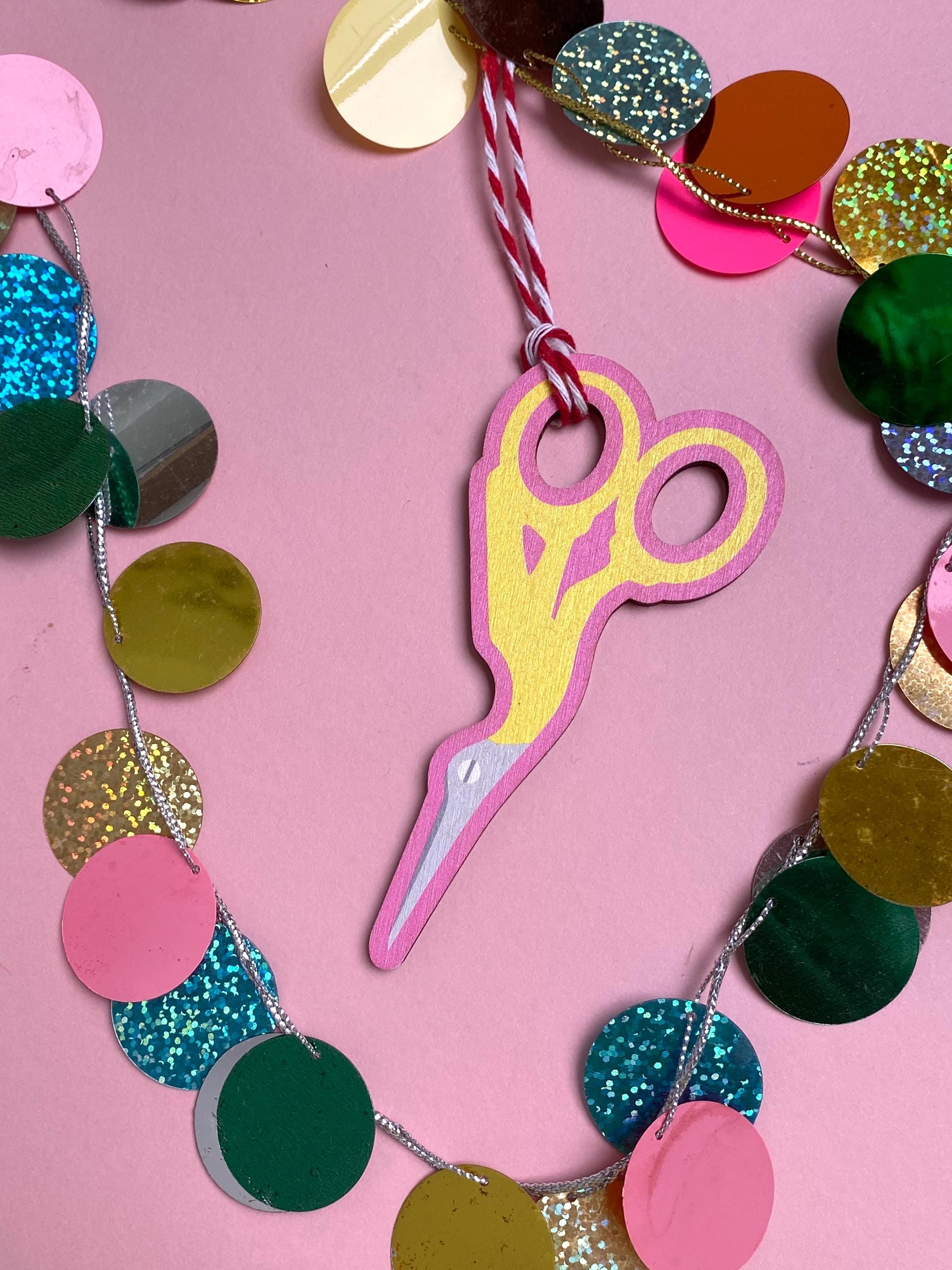 Sewing scissors tree decoration