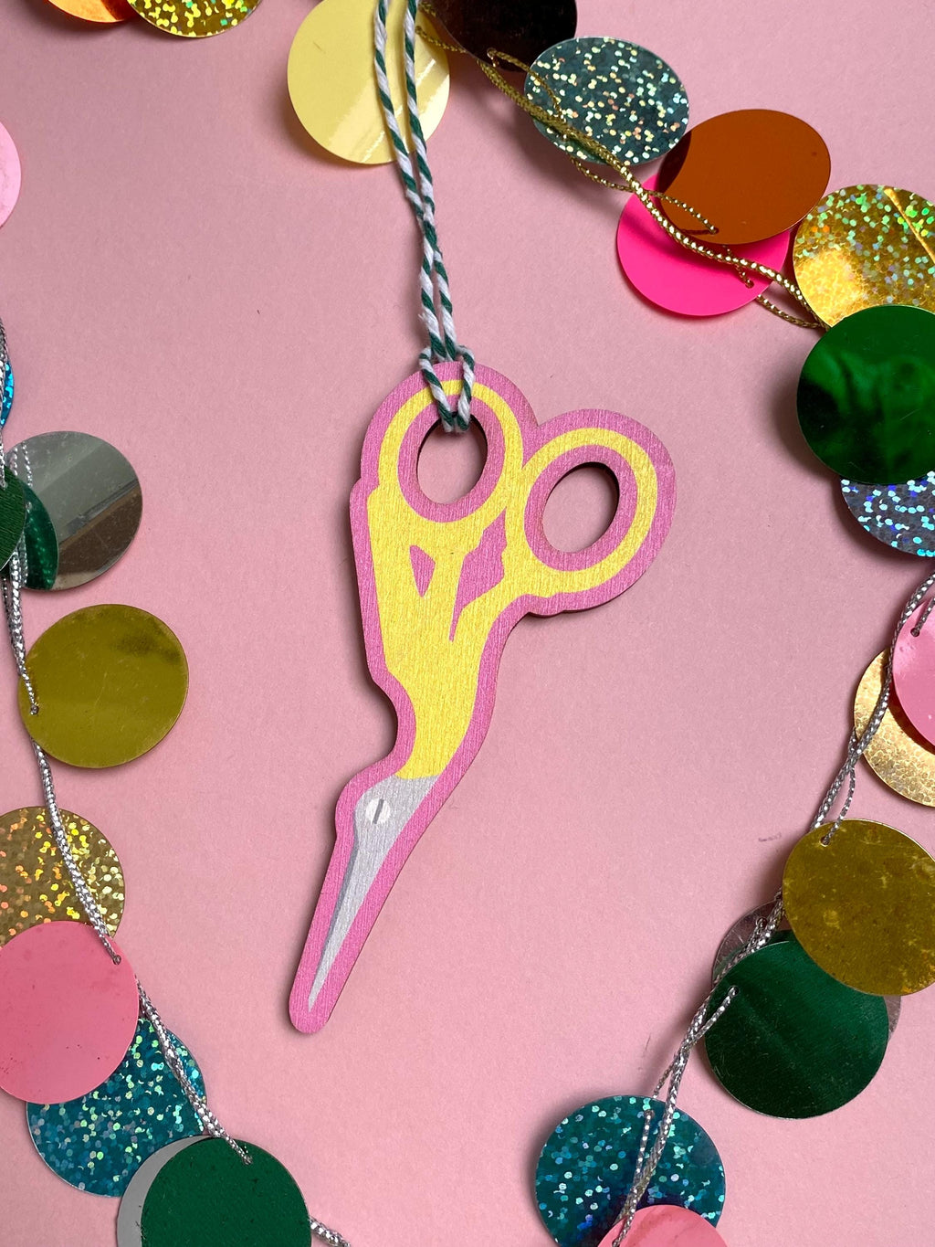 Sewing scissors tree decoration