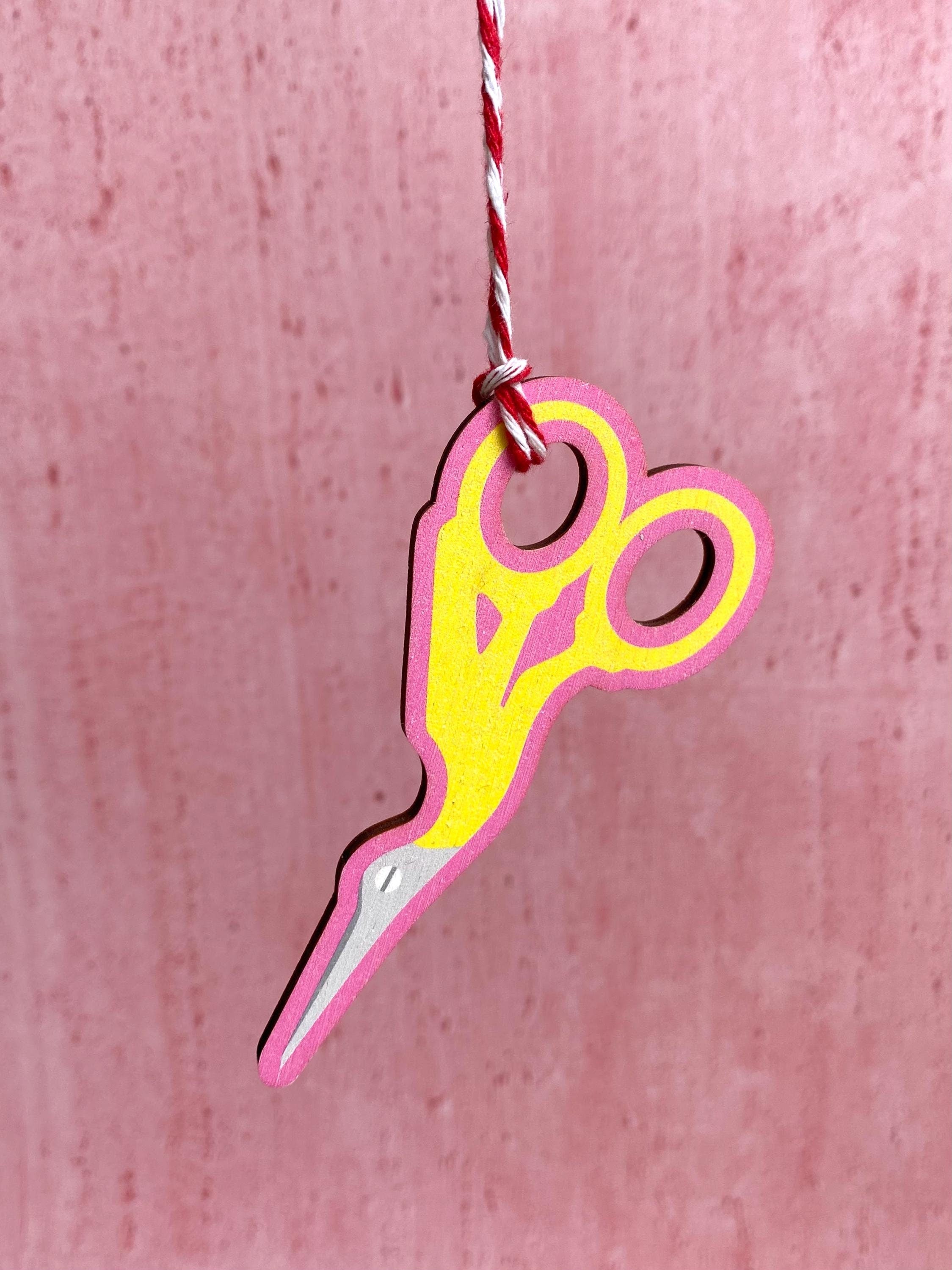 Sewing scissors tree decoration