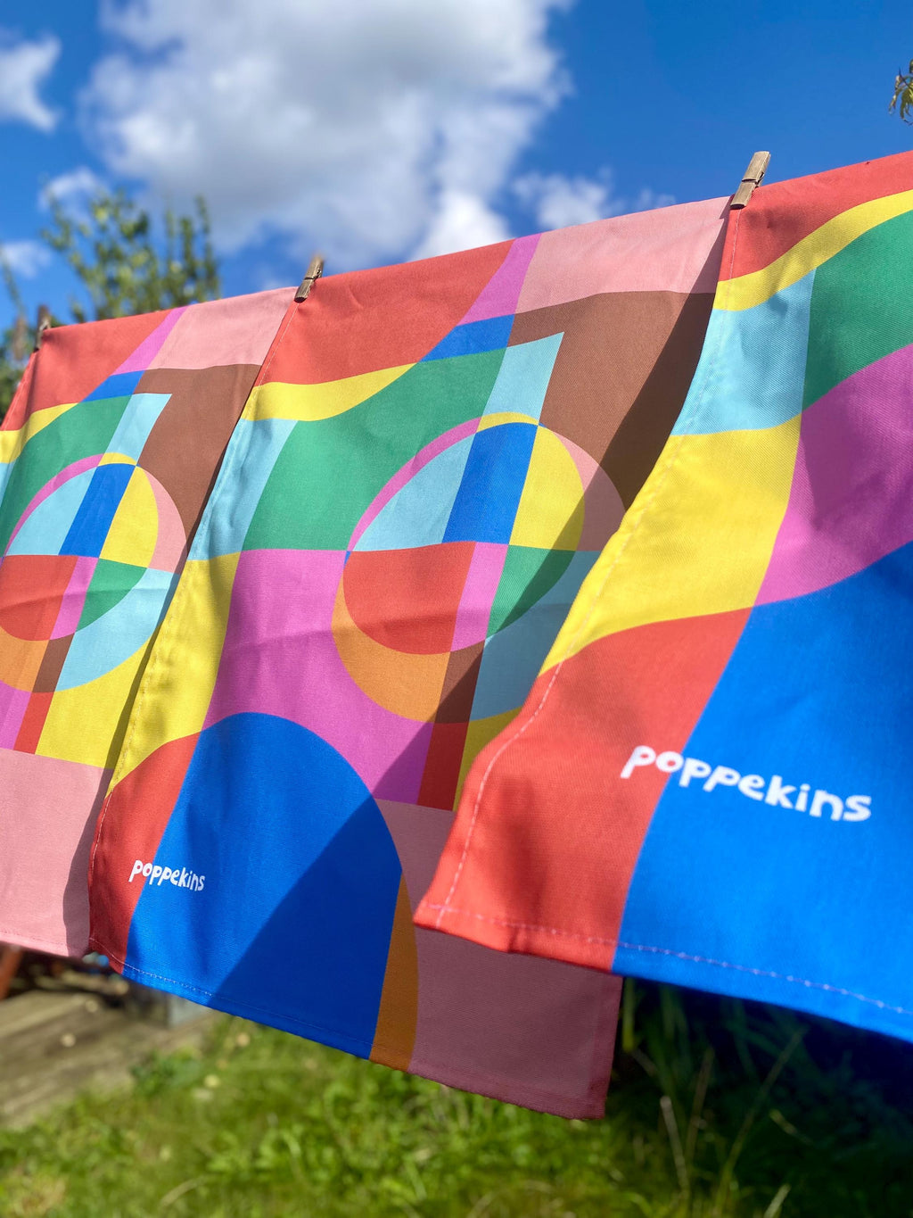 NEW! Colourful Tea Towel - Abstract Geo