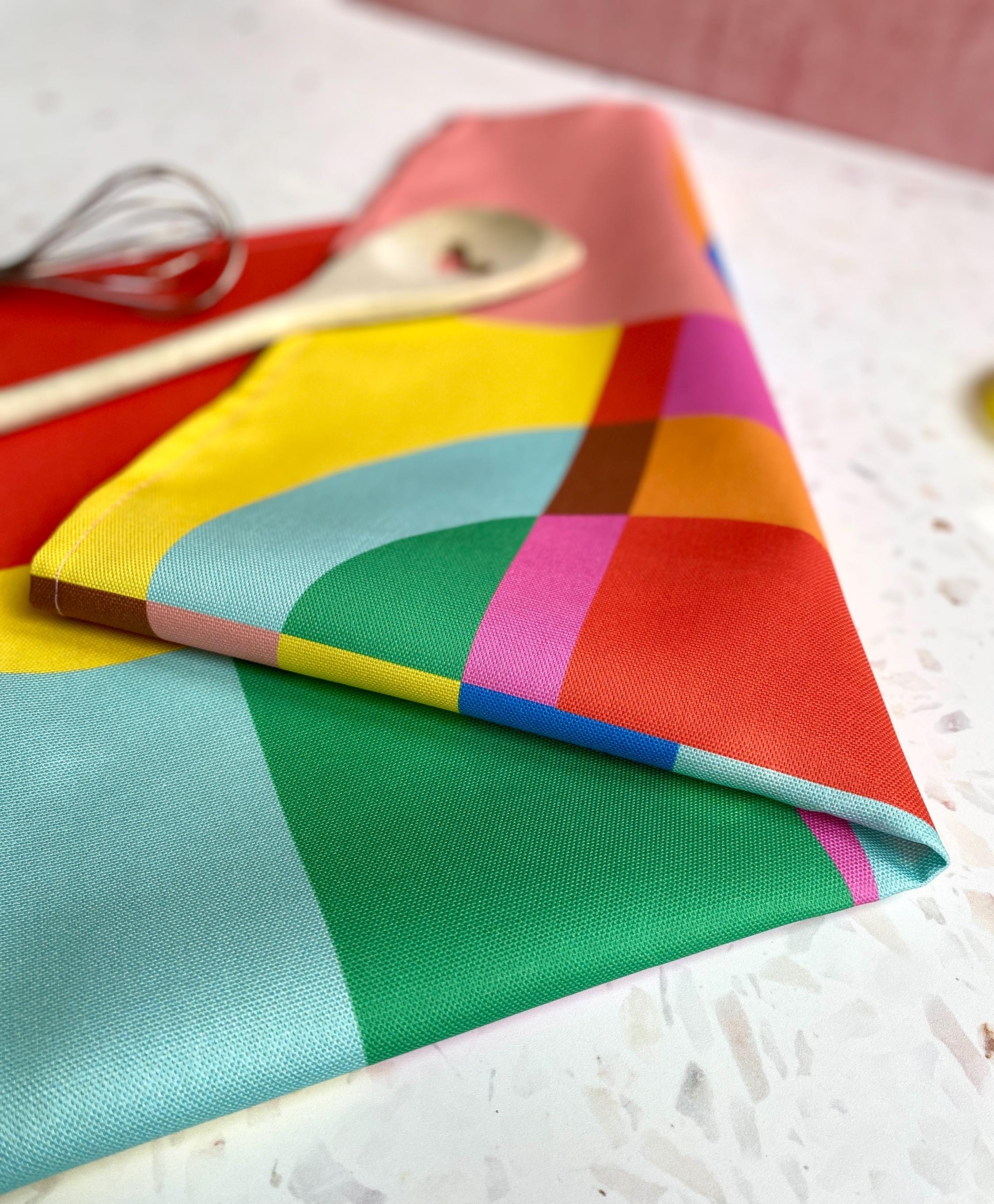NEW! Colourful Tea Towel - Abstract Geo