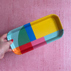 Colorful Geo Melamine Tray
