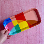 Colorful Geo Melamine Tray
