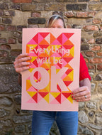 Bright Riso print | Everything will be OK