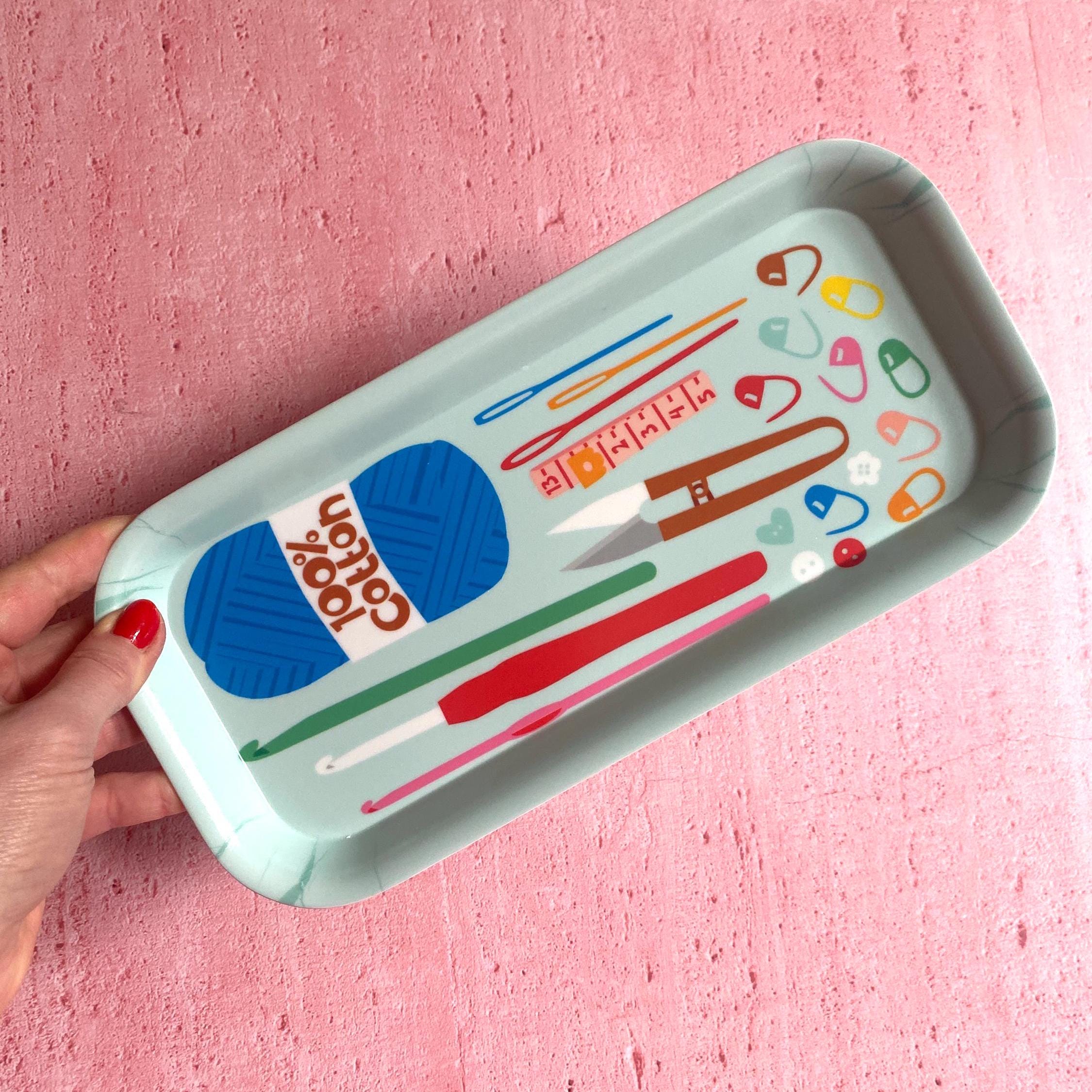 NEW!  Melamine Crochet Tray