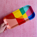 Colorful Geo Melamine Tray