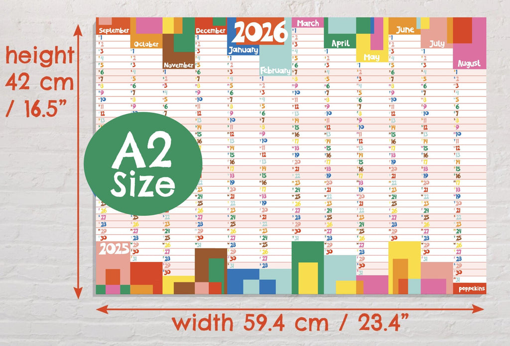 Academic Year Wall Planner 2025/26