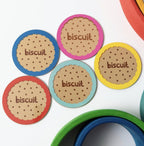 Set of 5 Tea Coasters - Biscuits