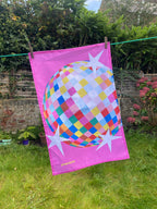 Colourful Tea Towel - Disco!